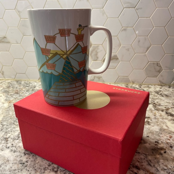 Starbucks Dot Collection 2015 FERRIS WHEEL 16 oz Tall Coffee Cup Mug - Picture 2 of 7